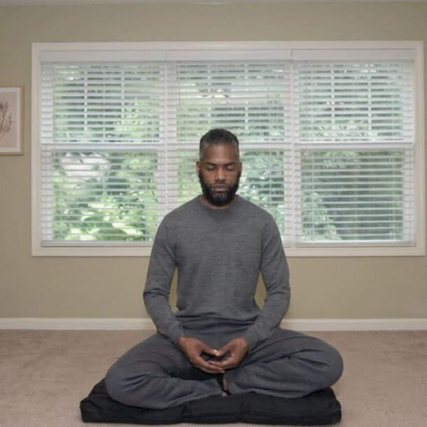 Klaye Foster meditating and experiencing a spiritual awakening.