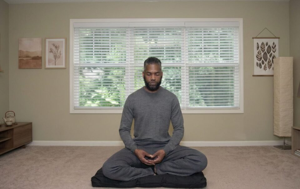 Klaye Foster meditating and experiencing a spiritual awakening.