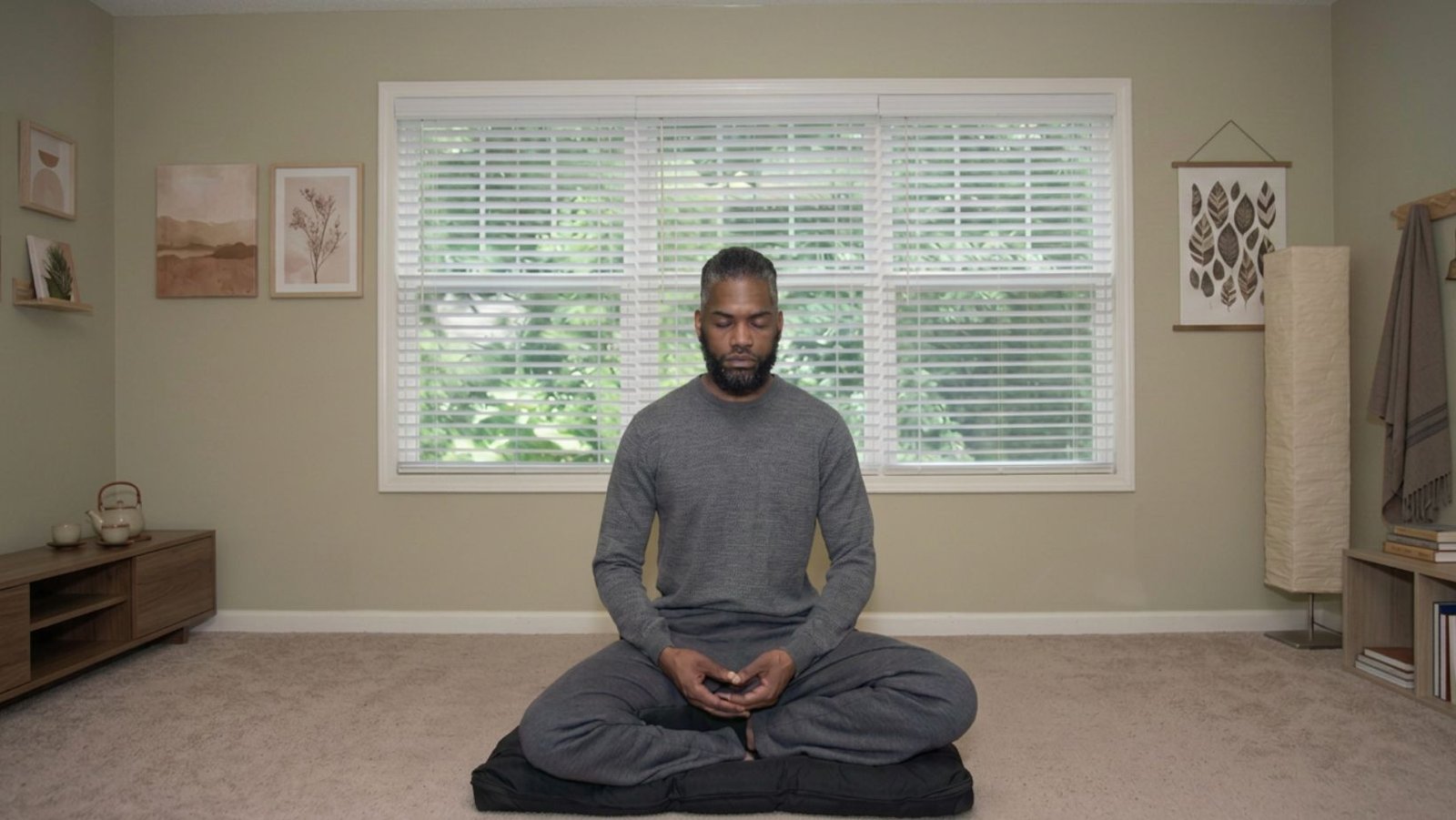 Klaye Foster meditating and experiencing a spiritual awakening.