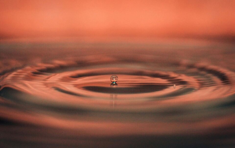 a water drop representing a micro habit.